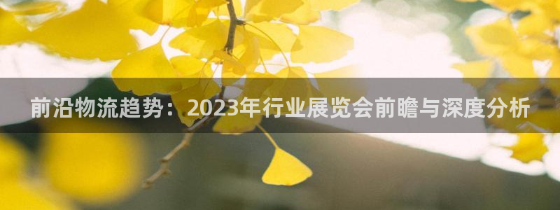旺财28黑钱：前沿物流趋势：2023